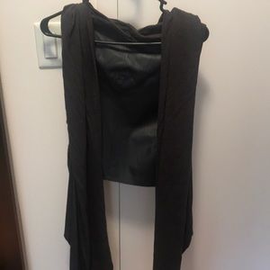 Lightweight vest with suede bodice